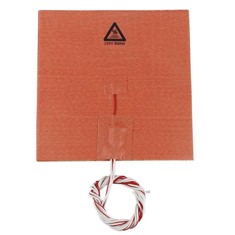 3D打印机配件200*200mm 200v 500w 进口热床硅胶垫 带背胶耐高温