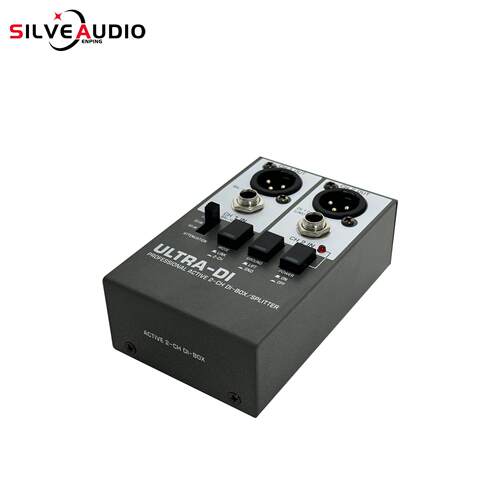吉他有源2通道 DI盒 Active DI BOX 信号阻抗器 消除杂音 隔离器