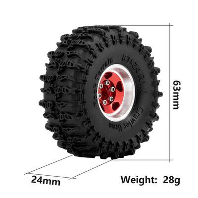 1/18 TRX4M路虎烈马1.0英寸轮胎轮毂 攀爬车SCX24铝合金轮毂D244