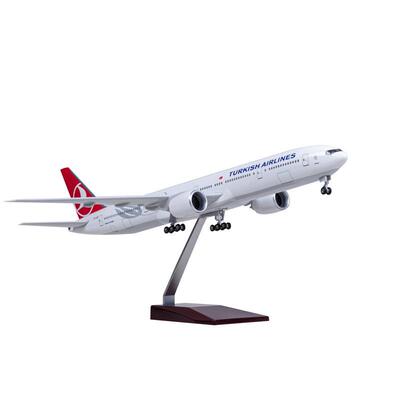 带灯1:157土耳其航空波音B777仿真模型飞机47cm民航客机Turkish