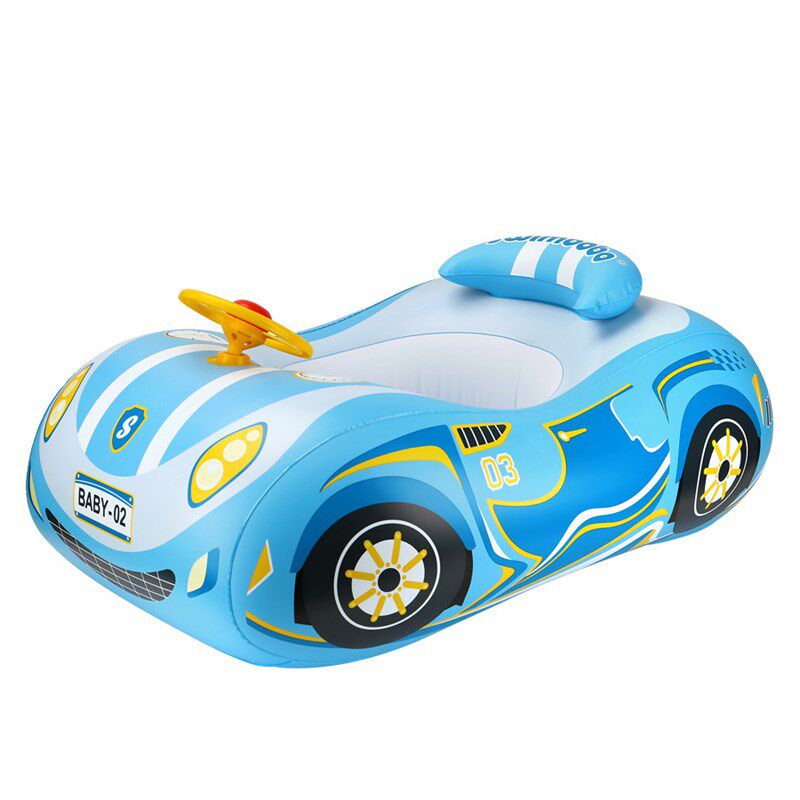 swimbobo新款充气车子座圈儿童跑车造型游泳圈迷你方向盘坐圈腋下