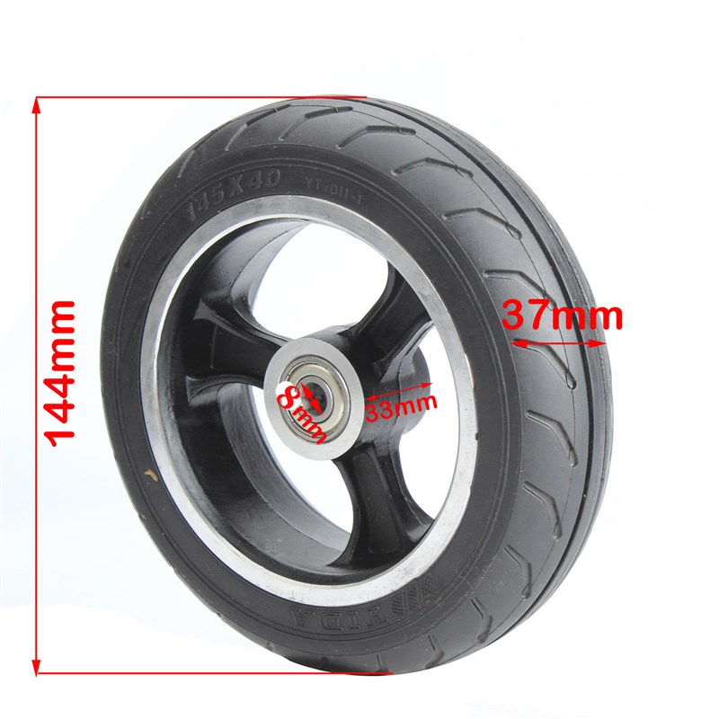 快轮F0加宽后轮6寸实心轮子电动滑板车145X40实心胎6X2轮胎铝轮毂