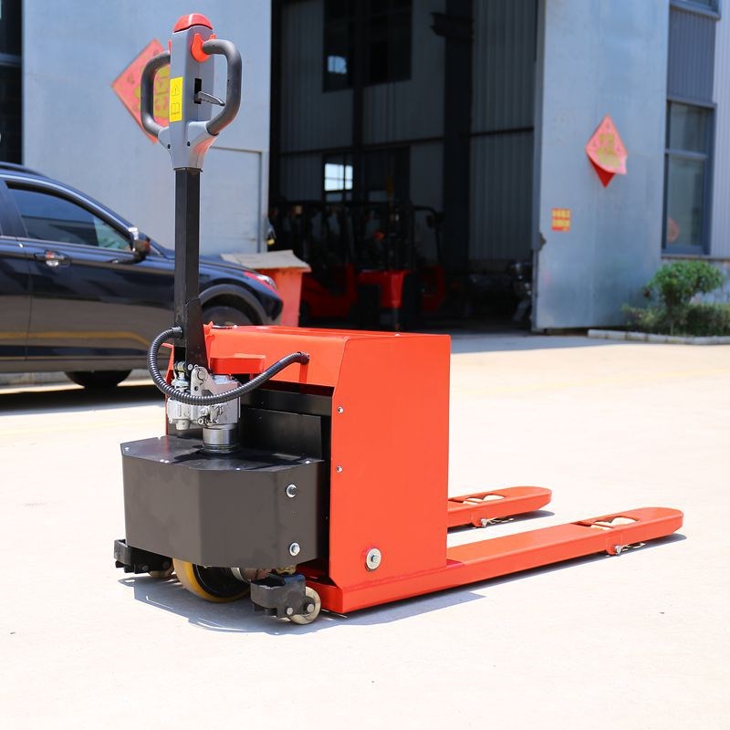 厂家直供 半电动搬运车液压升降托盘地牛搬运车手推电动叉车