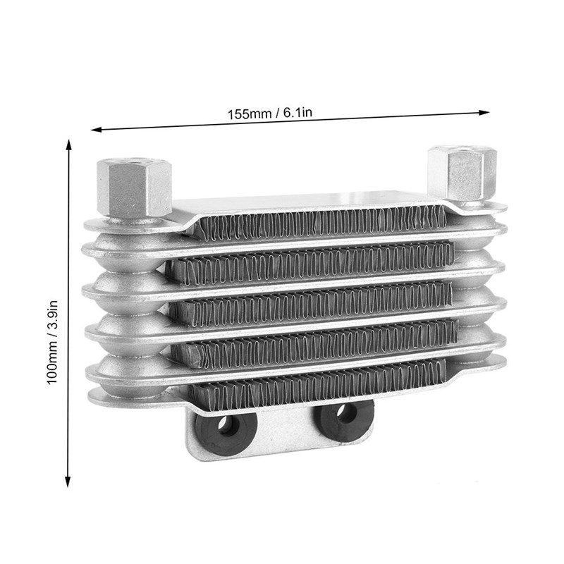 摩托车油冷器散热器 黑色银色 套件 小号款式