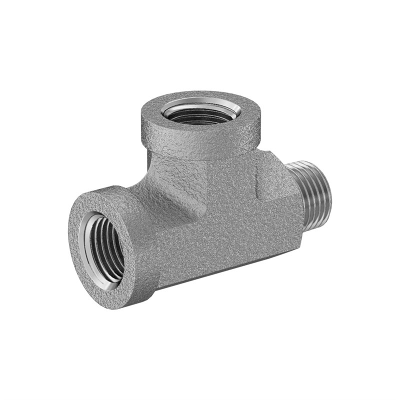 NPTF Female  NPTF Male 耐极压碳钢内外丝三通