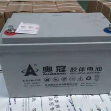 奥冠胶体蓄电池6GFMJ-100太阳能 光伏12v100ah 直流屏UPS电源专用