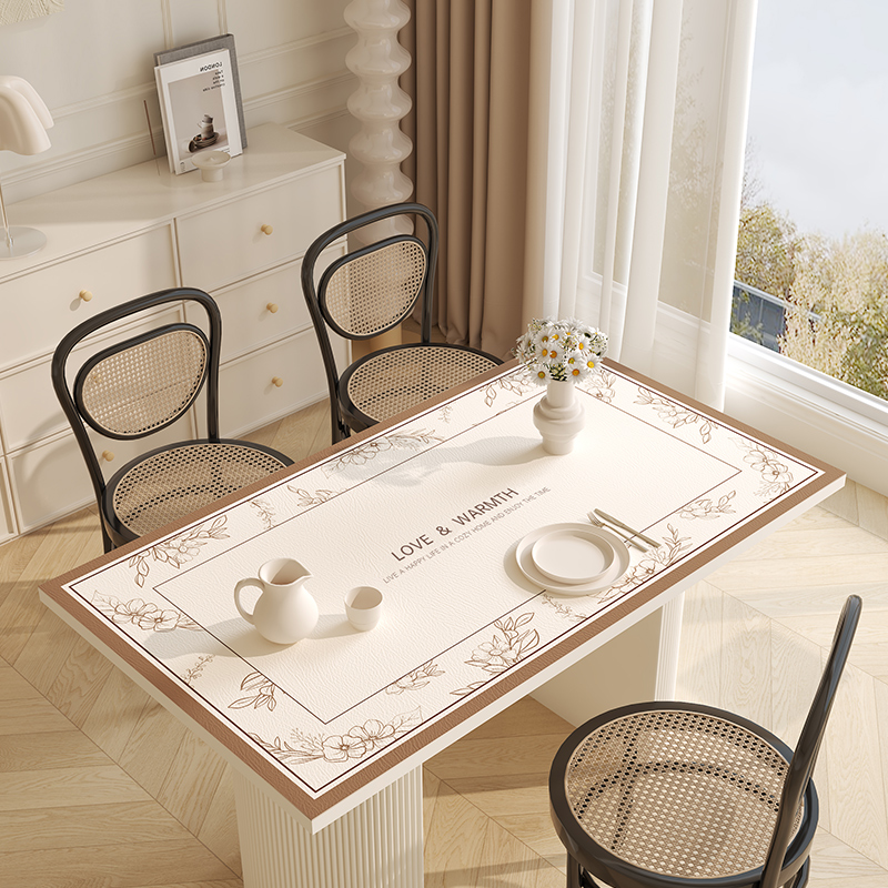 复古餐桌桌布免洗防水防油防烫高级感桌垫茶几布垫子餐桌垫桌面垫