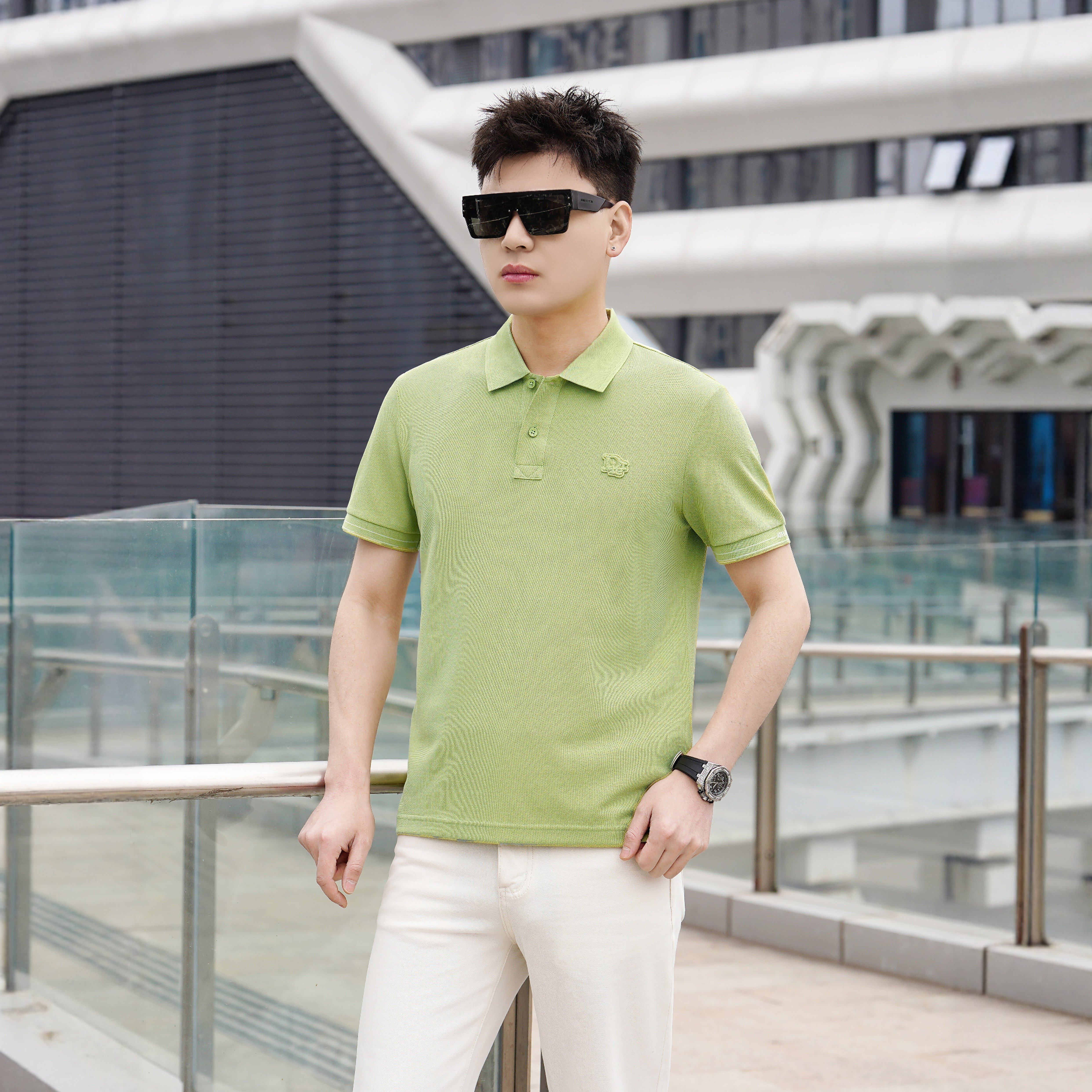 2026新款男士短袖polo衫男款欧货轻奢polo衫男士修身商务休闲男装