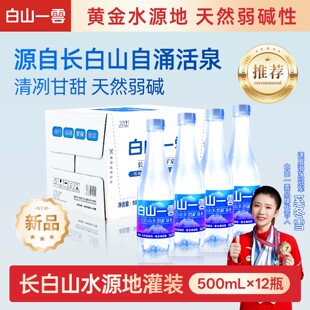 白山一云长白山饮用天然矿泉水整箱装500ml*12瓶高端商务办公休闲