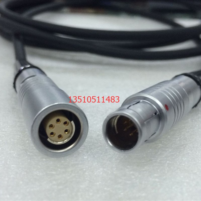 1B雷默航空插头6芯公对母延长线LEIMO医疗设备进口信号线代替品6P