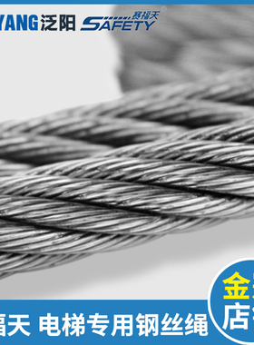 电梯专用钢丝绳10mm 曳引机钢绳麻芯限速器 6 8 12 13 江苏赛福天