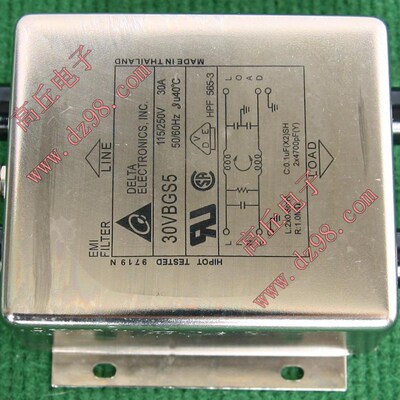 产地THAILAND台达DELTA原装30VBGS5 250V 30A 单相 电源 滤波器
