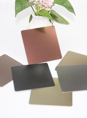 不锈钢彩PMS喷砂板201304金雾面香槟金玫酒色红黑钛瑰灰钢装饰彩