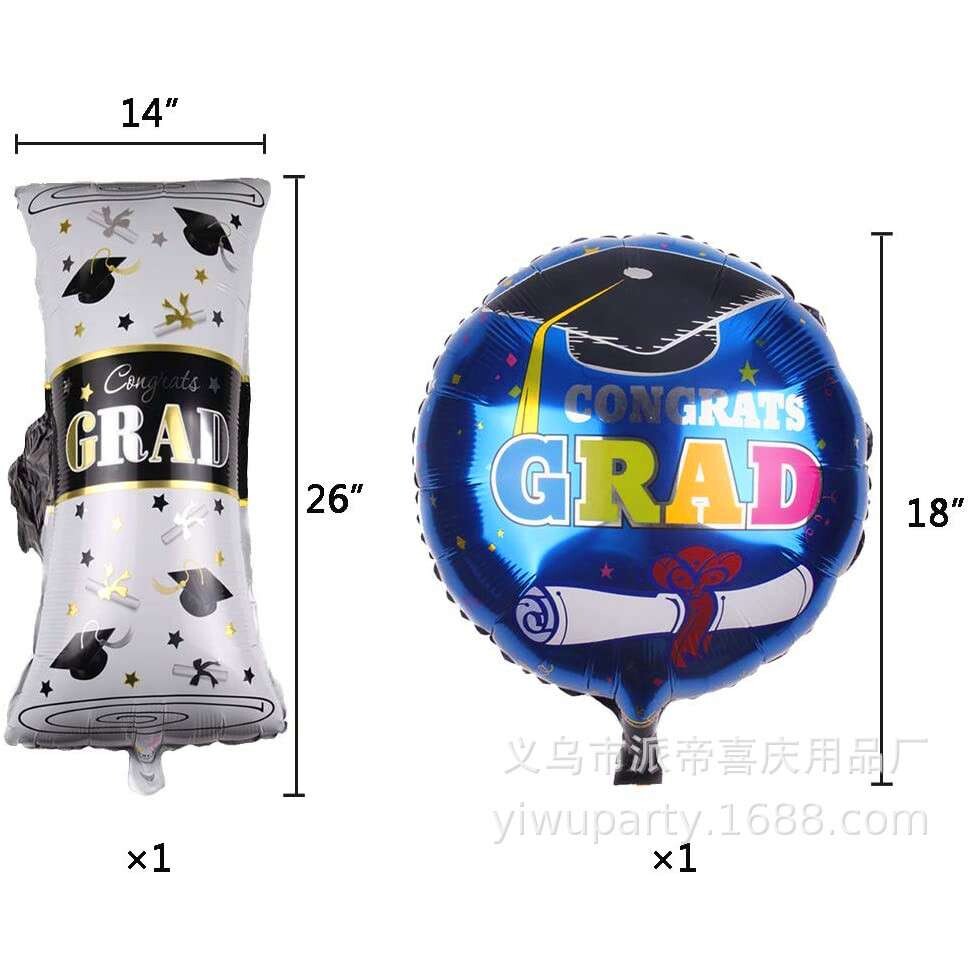 热销新款毕业季狂欢派对用品套装graduation12寸纸屑乳胶气球套装
