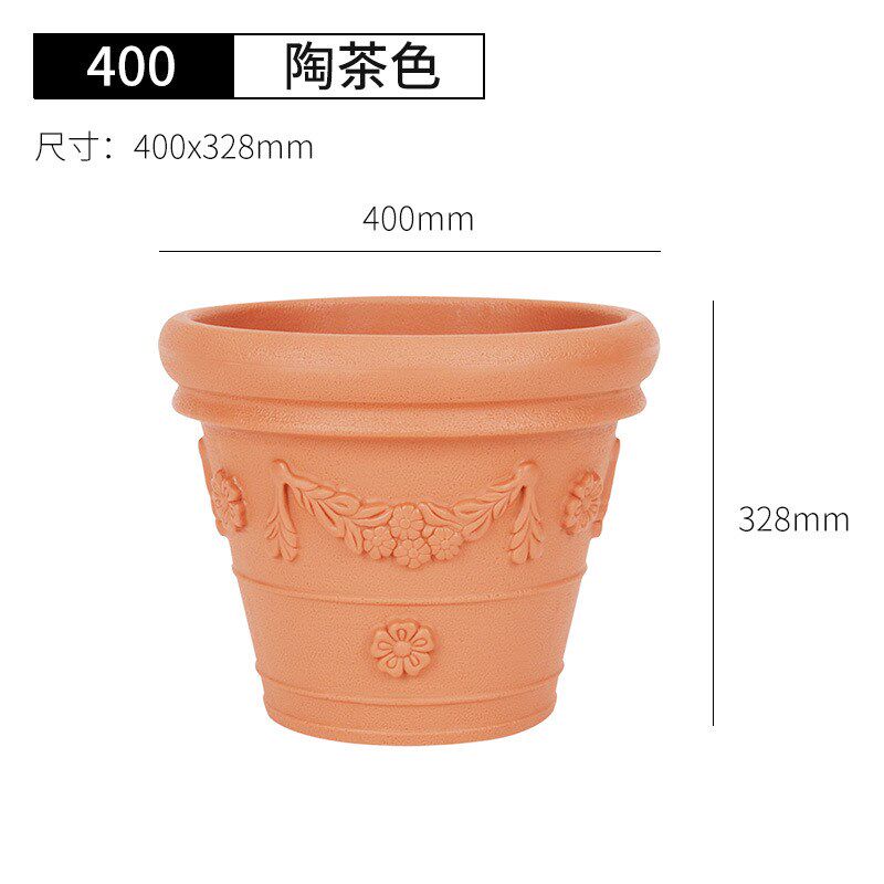 爱丽思凸纹圆形树脂塑料花盆种树盆月季盆景爱丽丝加厚欧式胶花盆