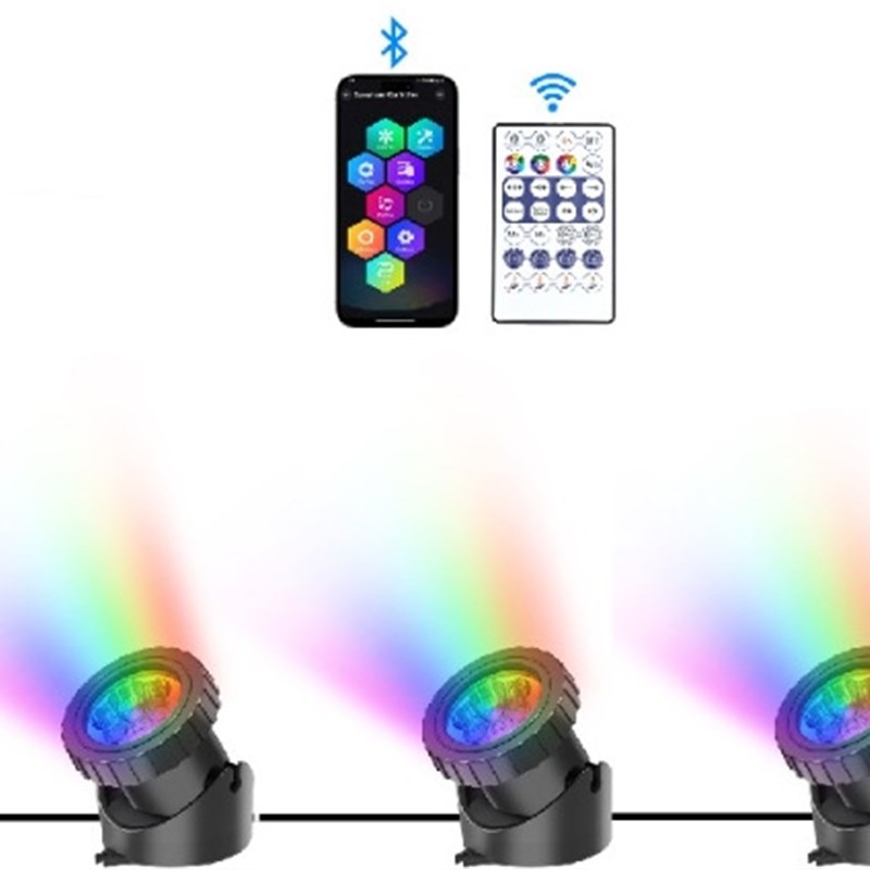 美规水底灯底座款户外鱼池灯别墅庭院泳池灯欧规插电水下鱼缸灯