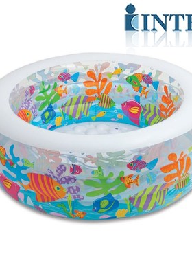 INTEX58480金鱼水池家庭充气游泳池宝宝游泳池加厚儿童充气池
