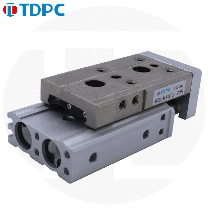 气动HLQ精密直线导轨小型气动滑台气缸MXQ12-10/20/30/40*50ASBS