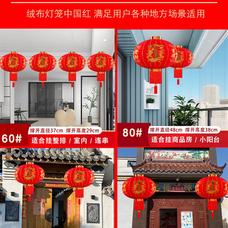2025新款大红灯笼挂饰过年新年阳台大门口一对户外春节装饰吊宫灯