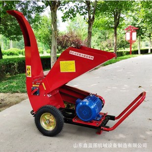 畅销果树木材粉碎机移动式 树枝藤条碎木机家用养殖秸秆稻麦碎枝机