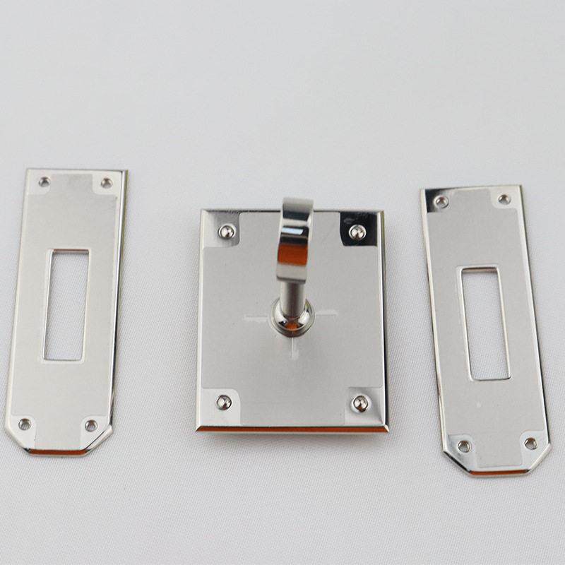 厂家箱包锁扣金属不锈钢拧锁方形扭锁扣铂金包五金配件锁扣三件套