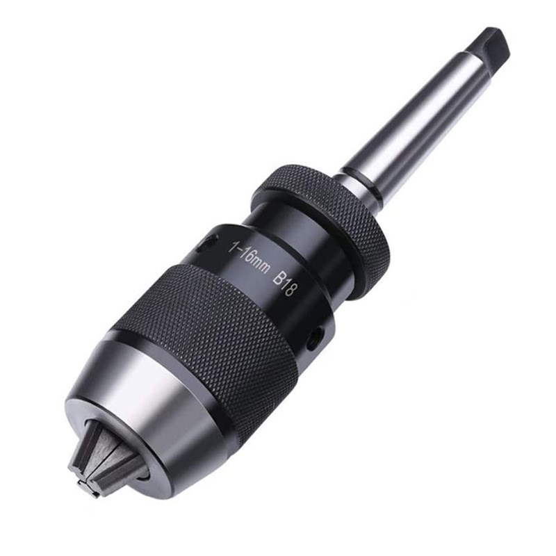 自紧式钻夹头1-13 B16轻重型1-16 B18台钻JT33/JT6自锁夹头螺纹孔