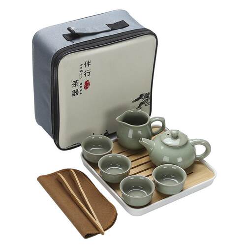 便携旅行茶具套装家用茶壶简约提梁便携式公司活动年会礼品logo