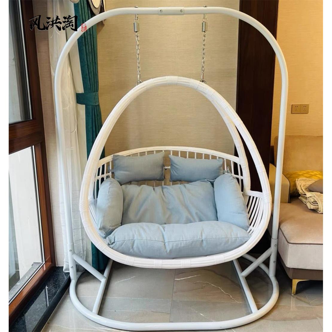 吊椅户外秋千吊篮藤椅家用休闲懒人室内阳台鸟巢椅吊床摇篮椅摇椅