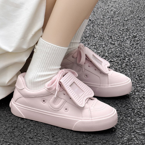 luagain明星同款女鞋厚底板鞋