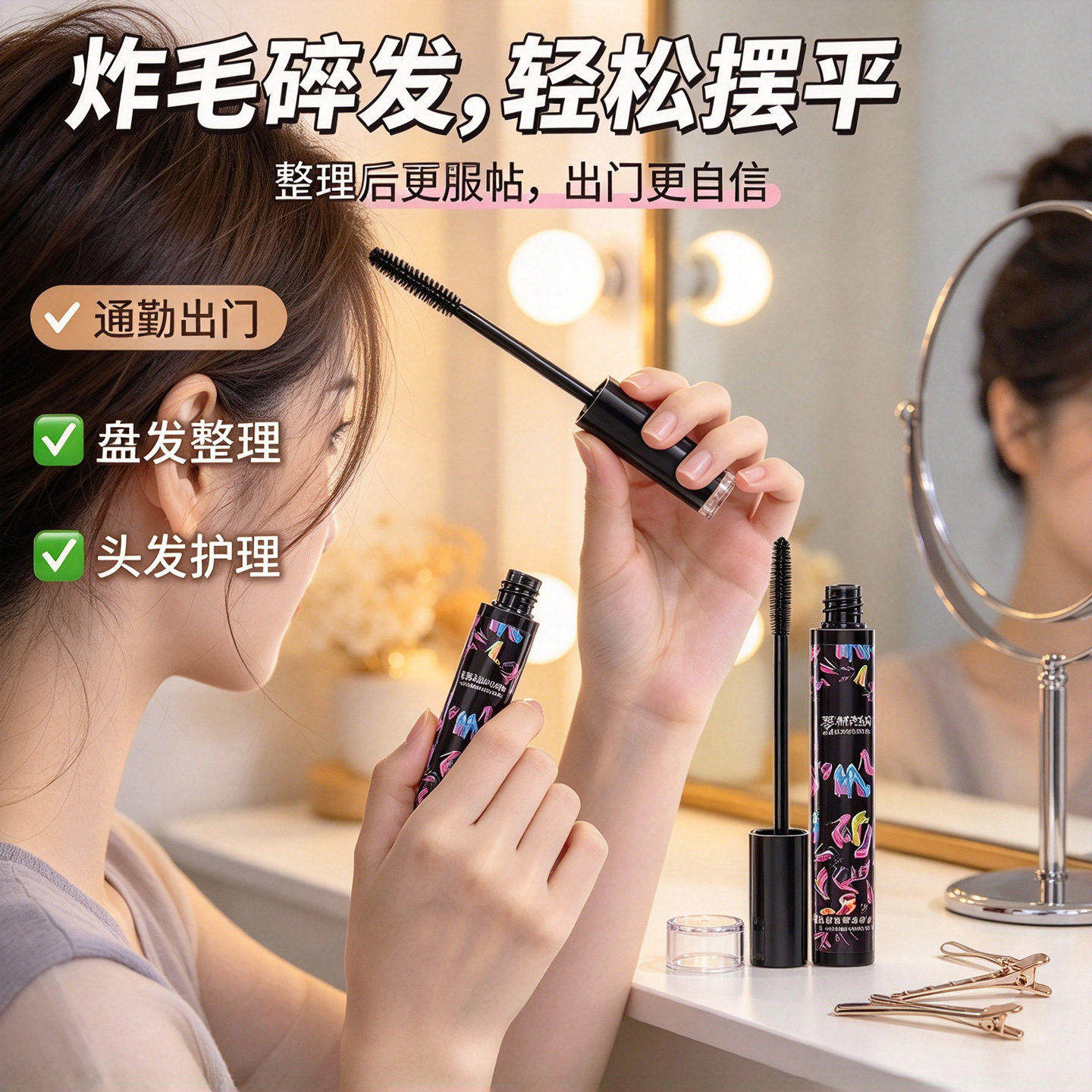 碎发整理膏爽不粘不起白屑