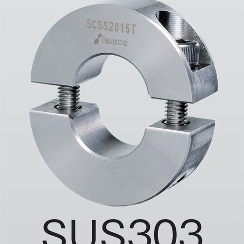 SUS304不锈钢分离型固定环FAQ56 双槽固定环不锈钢轴夹轴套止推环