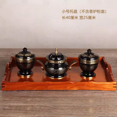 放用品真香实粉盅寺庙佛具木托盘木盘佛堂香盘戒定托盘香炉