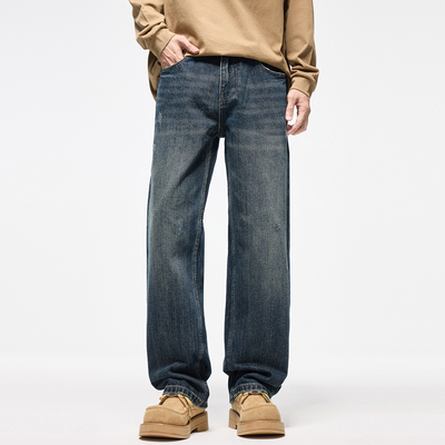 追素TS复古宽松休闲百搭牛仔裤