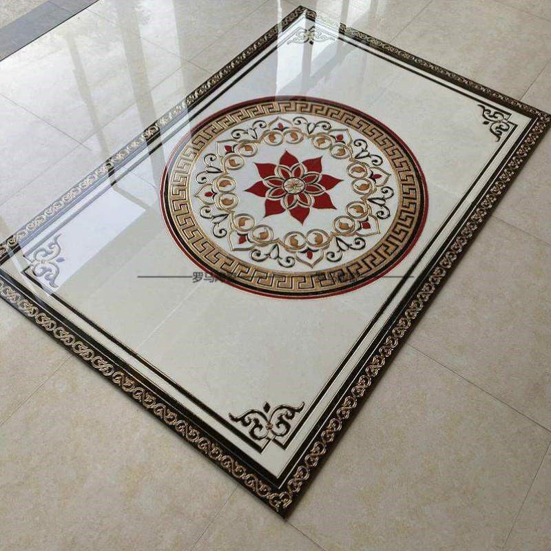 瓷砖拼花拼花玄关地砖微晶石入户拼图800x800砖地花客厅玄关餐厅