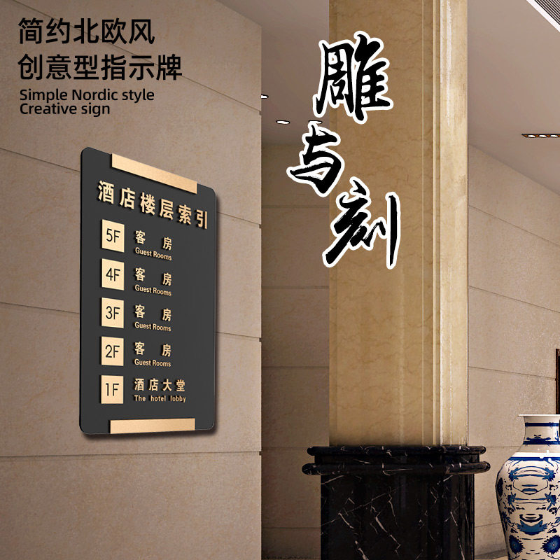 高档电梯楼层索引牌指示牌公司楼层总索t引指示牌酒店房间导向牌