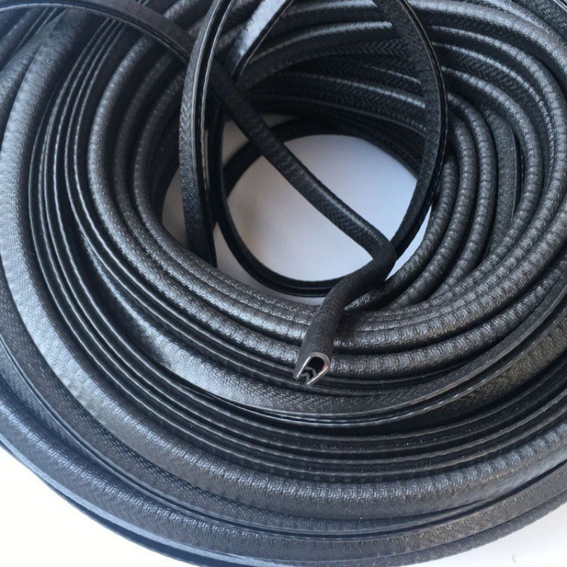 包边条PVC橡胶条钢板保护条龙骨密封条钢带U型卡槽防滑防撞防刮伤