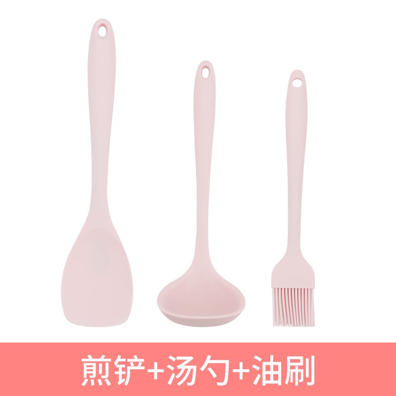 婴儿辅食硅胶铲耐高温宝宝炒菜铲子护锅铲儿童小号汤勺不粘锅套装