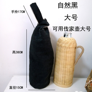 传家壶袋子布包收纳袋水杯套大容量水壶套加厚保护套茶具套定制黑