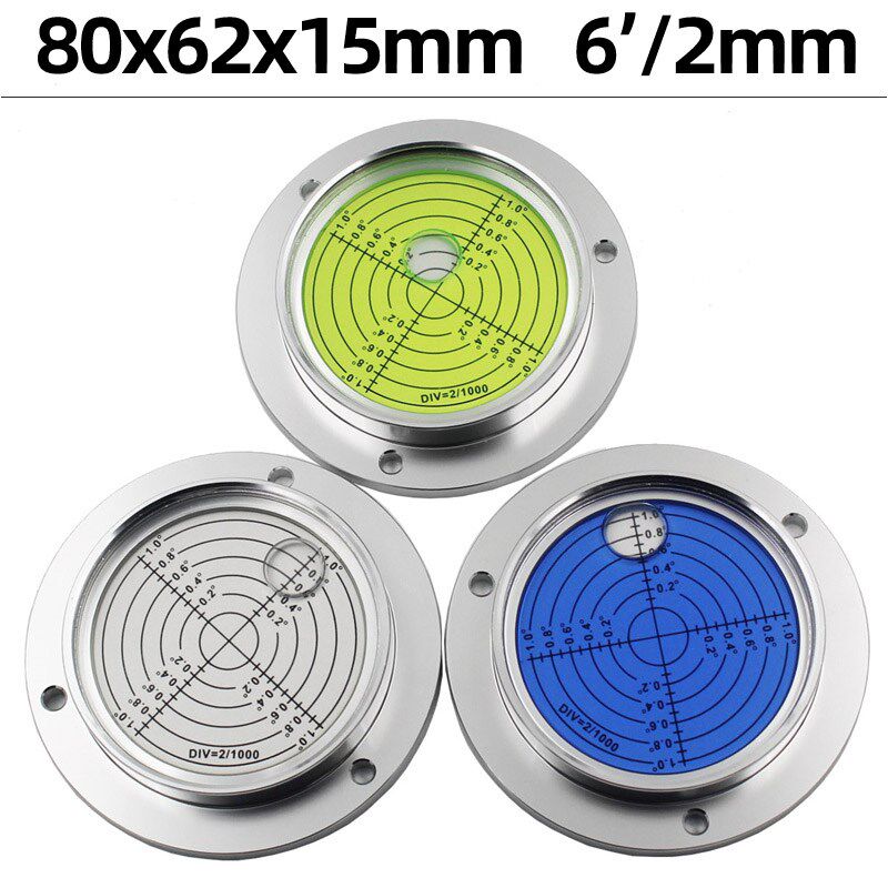 高精度6分机械水平仪吊车支腿调平全方位水平气泡珠80x62x15mm