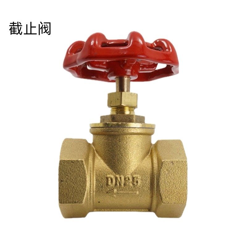 黄铜截止阀DN15水管20耐高温32全铜阀门25空调水表开关4分6分1寸