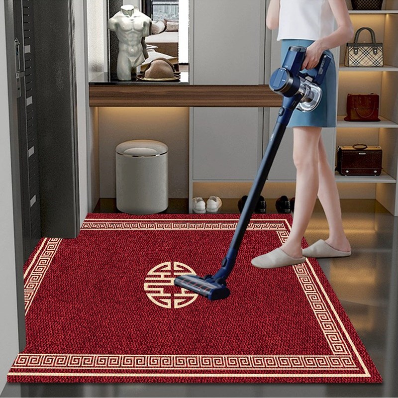 新中式地垫入户门垫定制家用客厅地毯进门玄关脚垫大门口垫子防滑