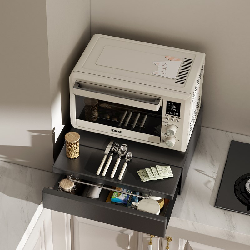 厨房微波炉烤箱置物架延伸台面家用双层电饭锅多功能收纳架子