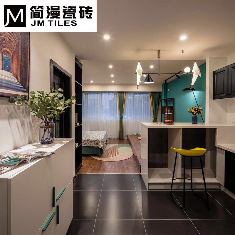 新款纯色纯白米黄浅灰棕咖色哑光瓷砖厨房卫生间地砖客厅800x800