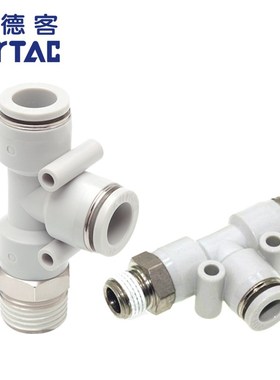 亚德客螺纹三通PEB PED 4 6 8 10 12-M5-01-02-03-04气管快速接头