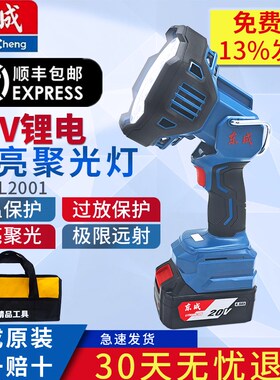 东成充电式聚光灯DCWL2001户外露营灯帐篷灯照明灯手电筒锂电池灯