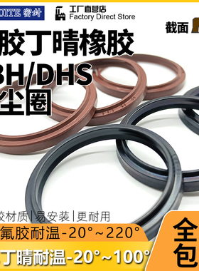 丁晴氟橡胶LBH防尘圈200*234/230*244*7/9.5 DHS尘封油缸密封圈UH