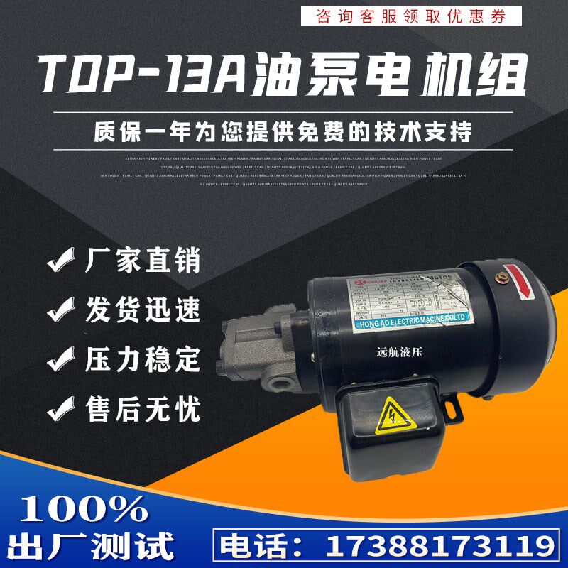 摆线泵TOP-12A润滑电机泵组 三角油泵电机TOP-63 0.19KW 13A油泵