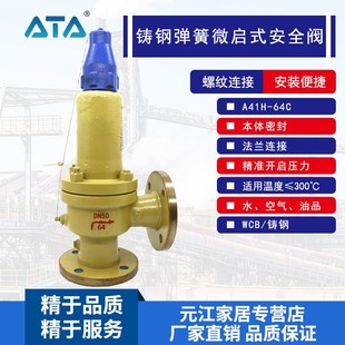 100 铸钢弹簧微启封闭式 安全阀DN20 A41H