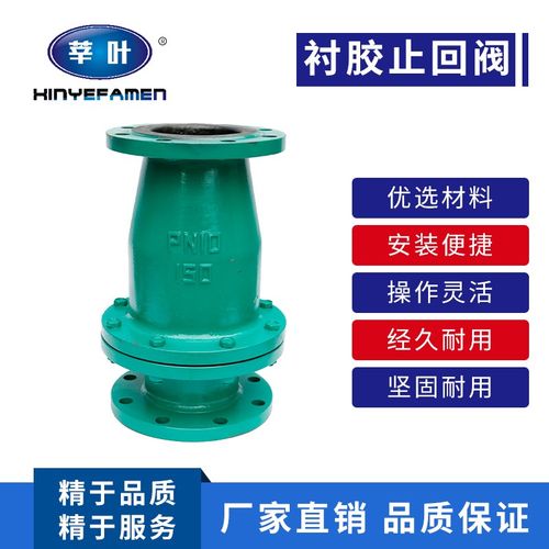 H44J-10 旋启式衬胶止回阀DN20 25 32 40 50 65 80 100 125 150
