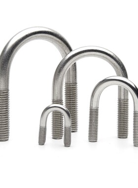 304不锈钢U型螺栓螺丝U形管卡U型管夹抱箍固定卡M6M8M10M12 6折